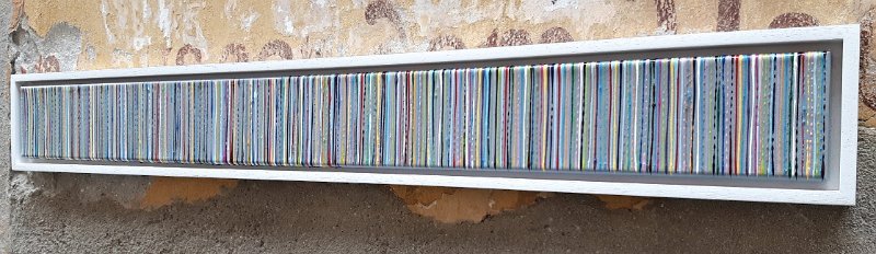 coloured lines 4  10x100 2017, Acryl-Lack auf LW, SOLD